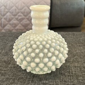 Fenton Hobnail French Opalescent Glass Perfume Cologne Bottle w/o Stopper